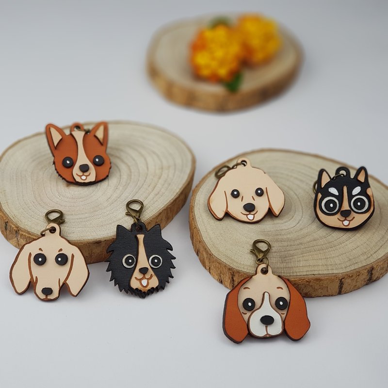 Dog pet avatar hang tag name tag dog tag name tag a variety of dog breeds optional cowhide custom - Collars & Leashes - Genuine Leather 