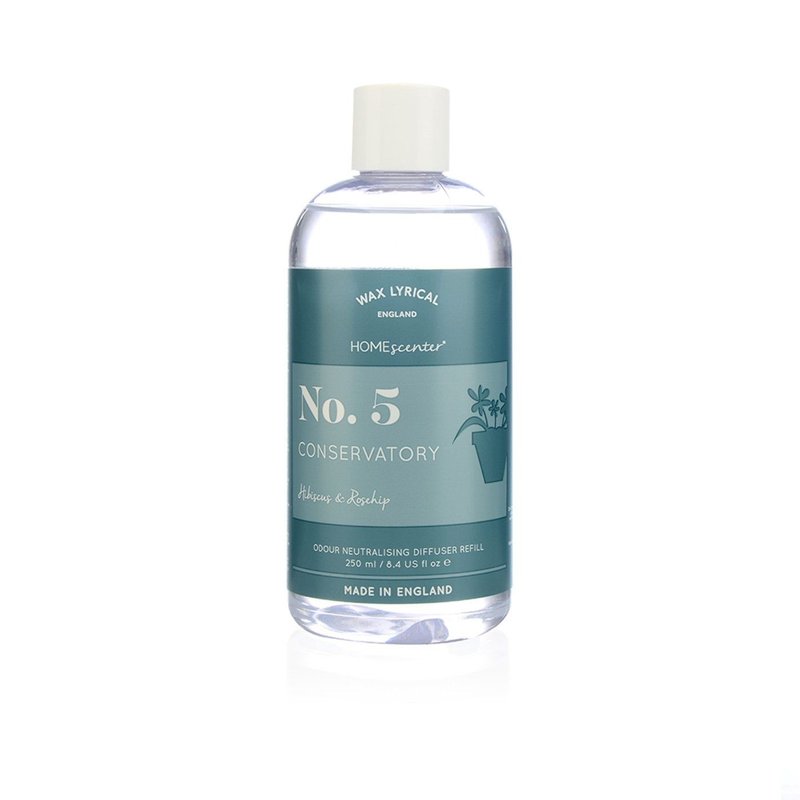 英倫蠟燭HomeScenter芙蓉與玫瑰果(補充瓶)250ml - 香氛/精油/擴香 - 塑膠 藍色