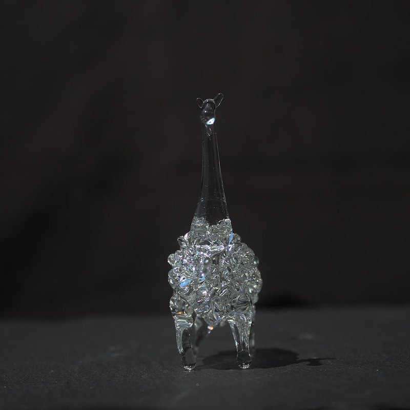 羊駝 拉絲玻璃擺飾 桌上擺件 裝飾 - 擺飾/家飾品 - 玻璃 透明