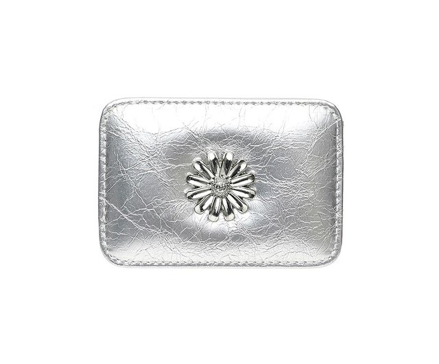 ☆LEMASQUE☆ Daisy Slim Mini Transportation Card Wallet Silv Daisy Slim Mini Transportation Card Wallet Silver - Shop