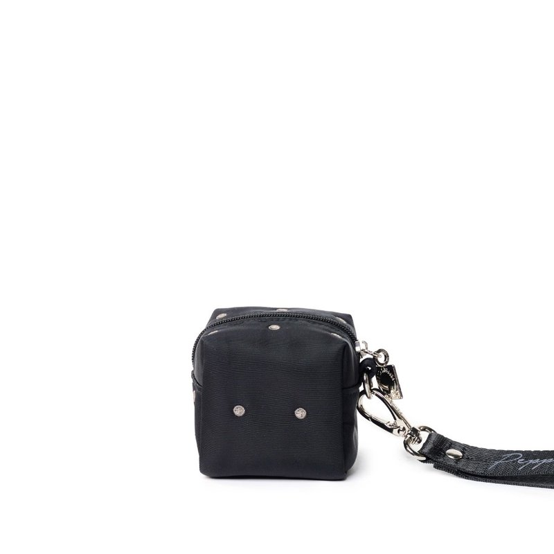 CUBE サイコロコインケース - シンプルなブラック - コインケース・小銭入れ - ナイロン ブラック