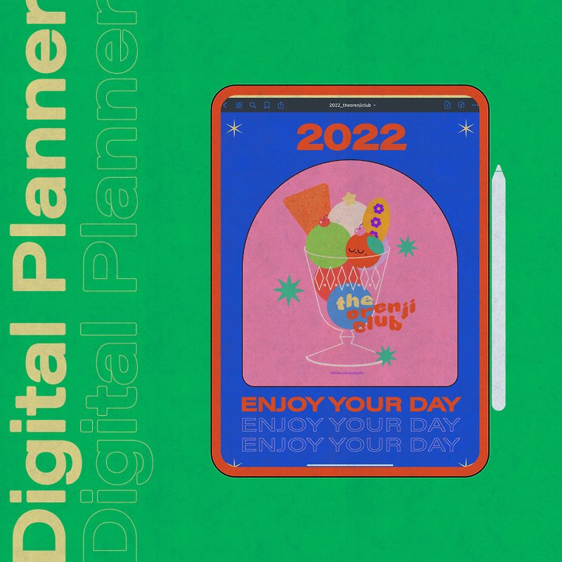 其他材質 電子手帳及素材 - 2022電子手帳 | TheOrenjiClub | Goodnotes 模板 | iPad planner