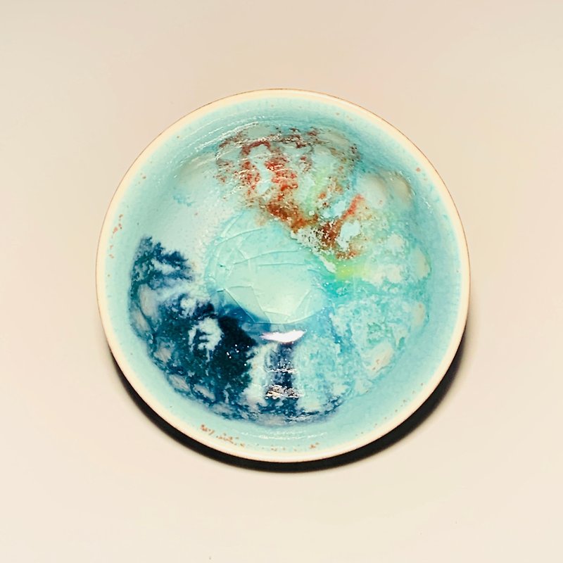 氷結晶油絵茶カンフー茶碗 / 60ml / Qiu Yuning / PC13
