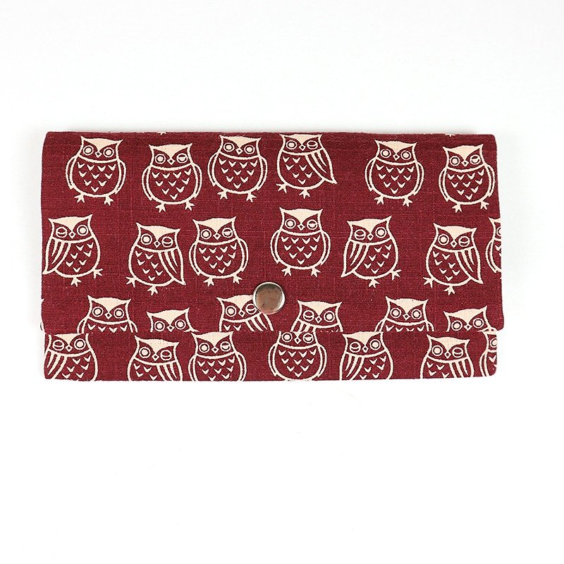 Passbook red envelopes of cash pouch - Owl (Red) - ถุงอั่งเปา/ตุ้ยเลี้ยง - ผ้าฝ้าย/ผ้าลินิน สีแดง