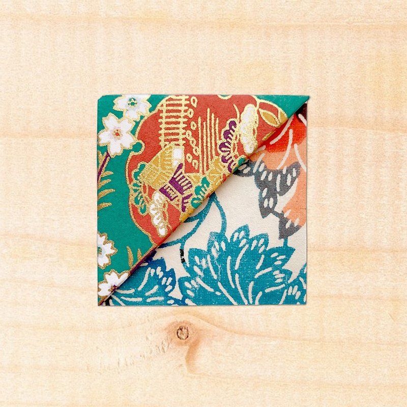 Flower Corner Bookmark - Japanese Imported Washi / Handmade Bookmark -bookmark #055 - Bookmarks - Paper 