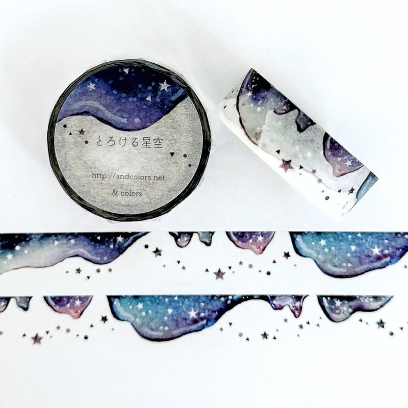 融化星空 紙膠帶 - 紙膠帶/和紙/PET - 紙 藍色