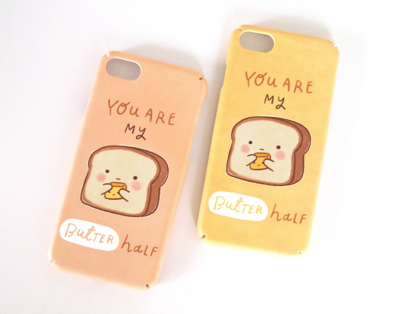 Toast & Butter iPhone case 手機殼 เคสมือถือ - 手機殼/手機套 - 塑膠 黃色