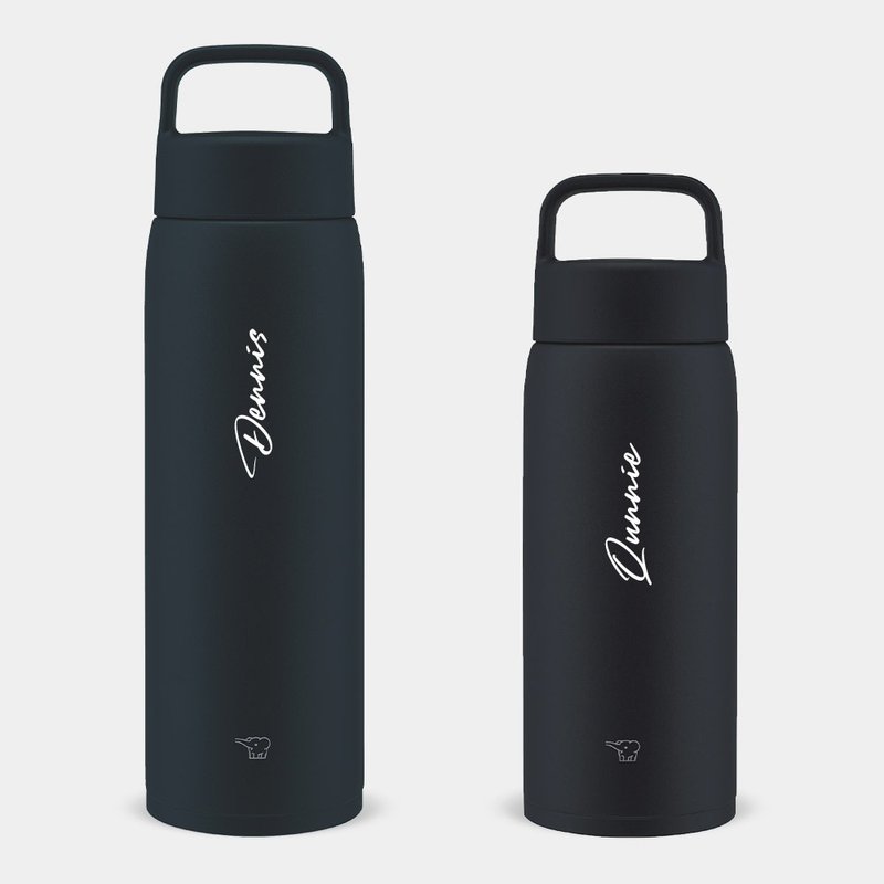 【父親節客製化禮物】英文名 大容量象印保溫瓶 800/1000ml PU005 - 保溫瓶/保溫杯 - 不鏽鋼 灰色