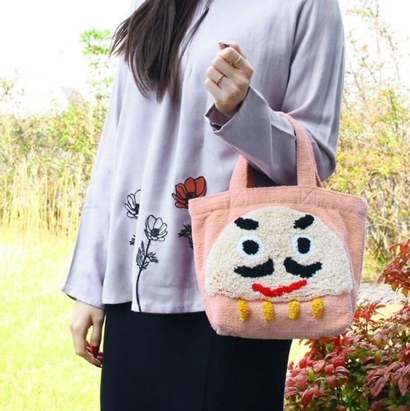 [Spot hot sale] Tumbler Dharma wool handbag (two colors) 14217650067 - กระเป๋าถือ - ผ้าฝ้าย/ผ้าลินิน 