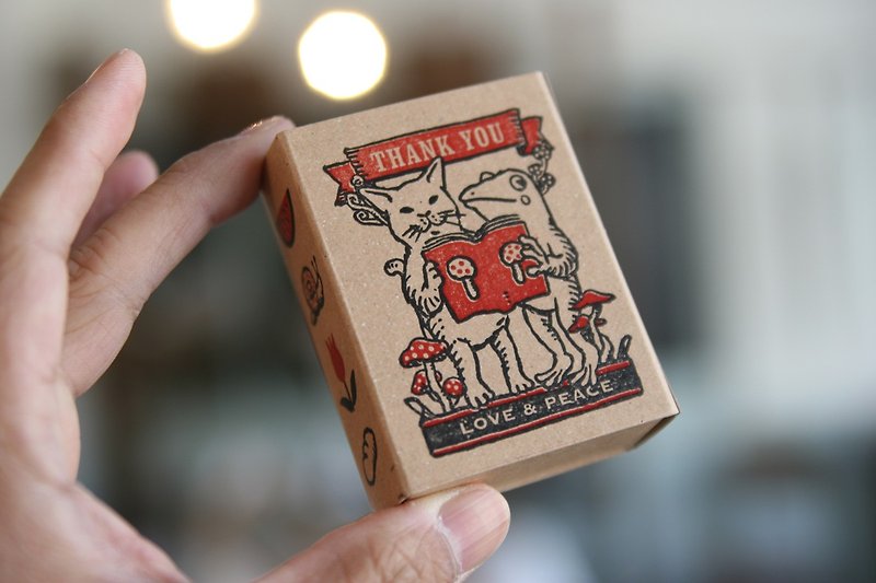 サンキューベリーマッチ箱2 - カード・はがき - 紙 カーキ