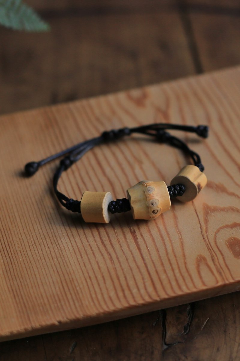 Hand-polished original bamboo products | Arhat bamboo root artistic hand rope | One thing, one picture - Bracelets - Bamboo 