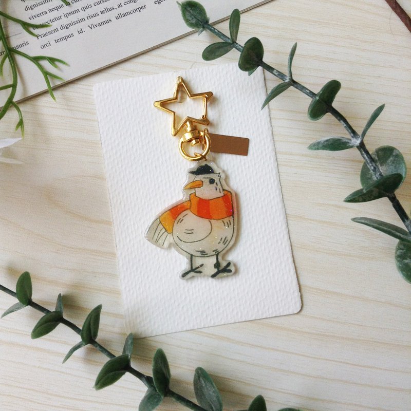 Animal Series-Hand-painted Style Ornaments_Autumn Keer Duck - ที่ห้อยกุญแจ - วัสดุอื่นๆ 