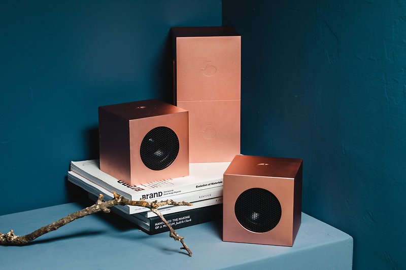 SoundGil CUBE Hi-Fi Active Hi-Fi Bluetooth Speaker| Rose Gold - Speakers - Aluminum Alloy Pink