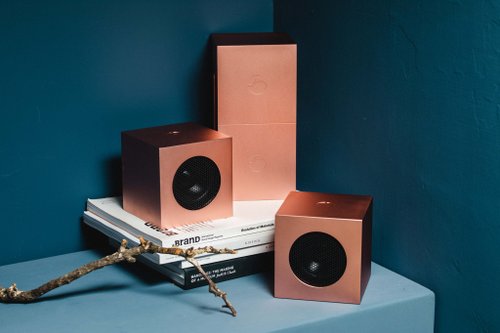 SoundGil CUBE Hi-Fi Active Hi-Fi Bluetooth Speaker| Rose Gold