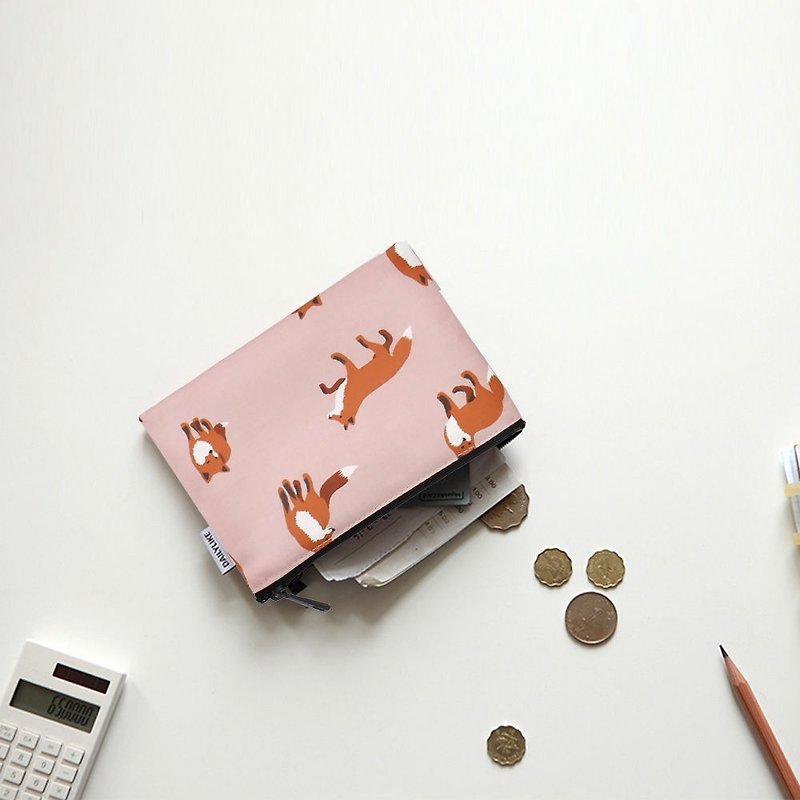 Small day tarpaulin coin purse S-11 fox, E2D10225 - Toiletry Bags & Pouches - Cotton & Hemp Pink