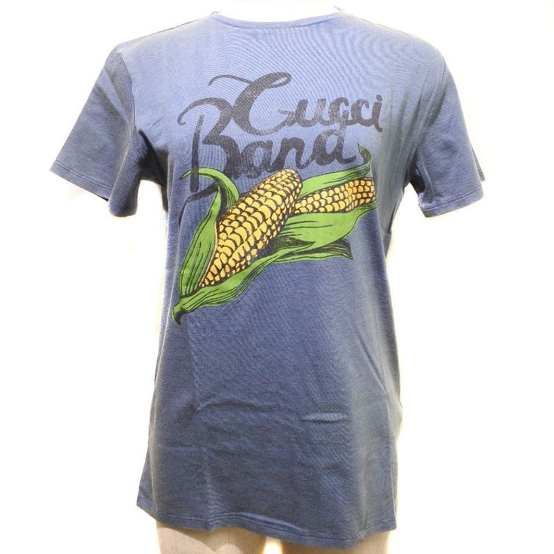 【日本直送】グッチ GUCCI 半袖Tシャツ コーン ロゴ コットン 青 キッズ【未使用】 - 女 T 恤 - 棉．麻 藍色