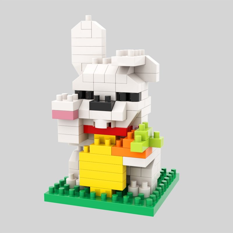 Archbrick 兔年招財兔兔 Pixel 積木 Nanoblock - 玩偶/公仔 - 塑膠 多色
