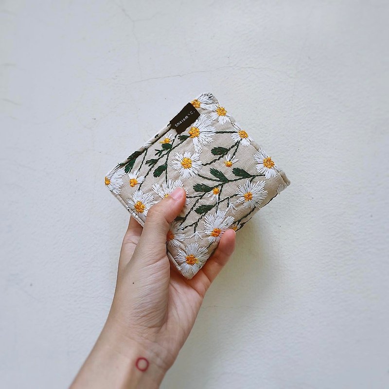 *Little Daisy series (hand-made cloth short clip) short clip/wallet/purse/purse - Wallets - Cotton & Hemp Multicolor