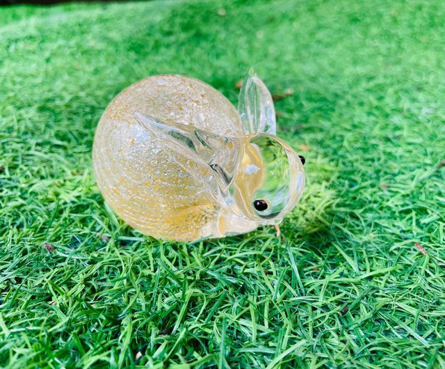 クリスタルガラスのうさぎ 文鎮 干支うさぎ かわいいホワイト