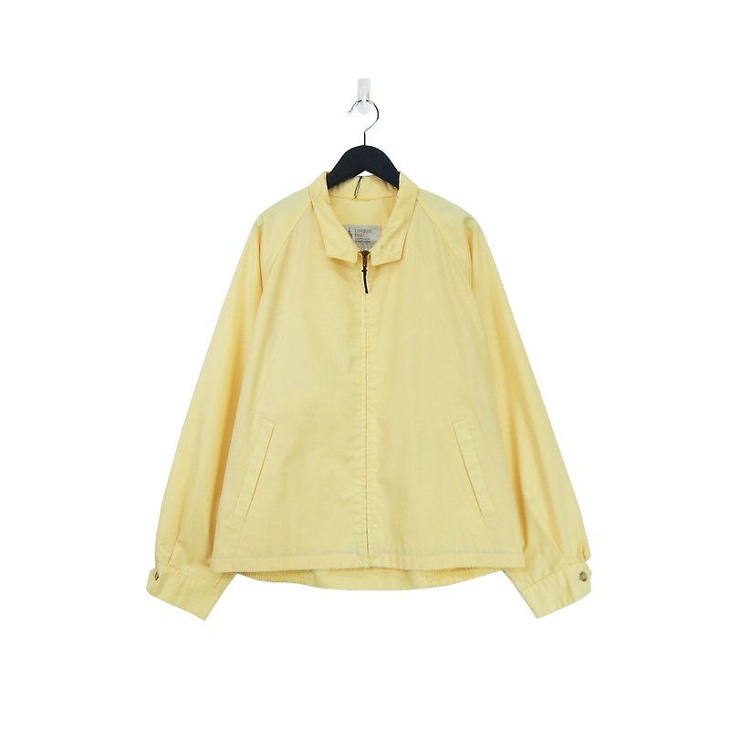 A‧PRANK: DOLLY :: vintage VINTAGE brand London Fog light yellow sleeve work jacket (J710038) - เสื้อโค้ทผู้ชาย - ผ้าฝ้าย/ผ้าลินิน 