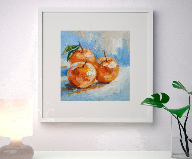 みかん　蜜柑 美術品　額装　油彩 絵画 油絵 サイズ約57.5×38×5cm 2025年最新】Yahoo!オークション -みかん(絵画)の中古品・新品