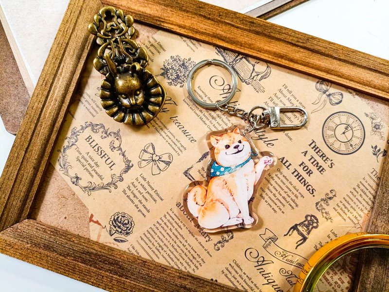 KR519可愛吊飾cute pendant_柴犬Shiba Inu.B - 鑰匙圈/鑰匙包 - 塑膠 多色