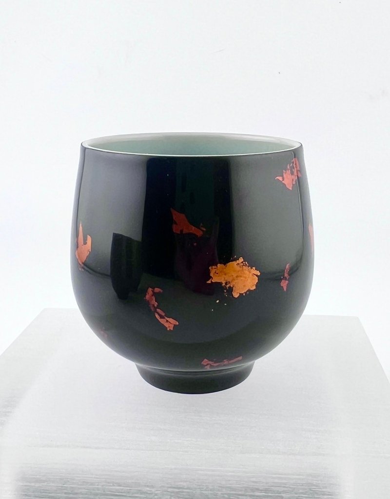 天然大漆純金箔茶杯漆器漆藝黃金陶瓷 - 杯子 - 陶 