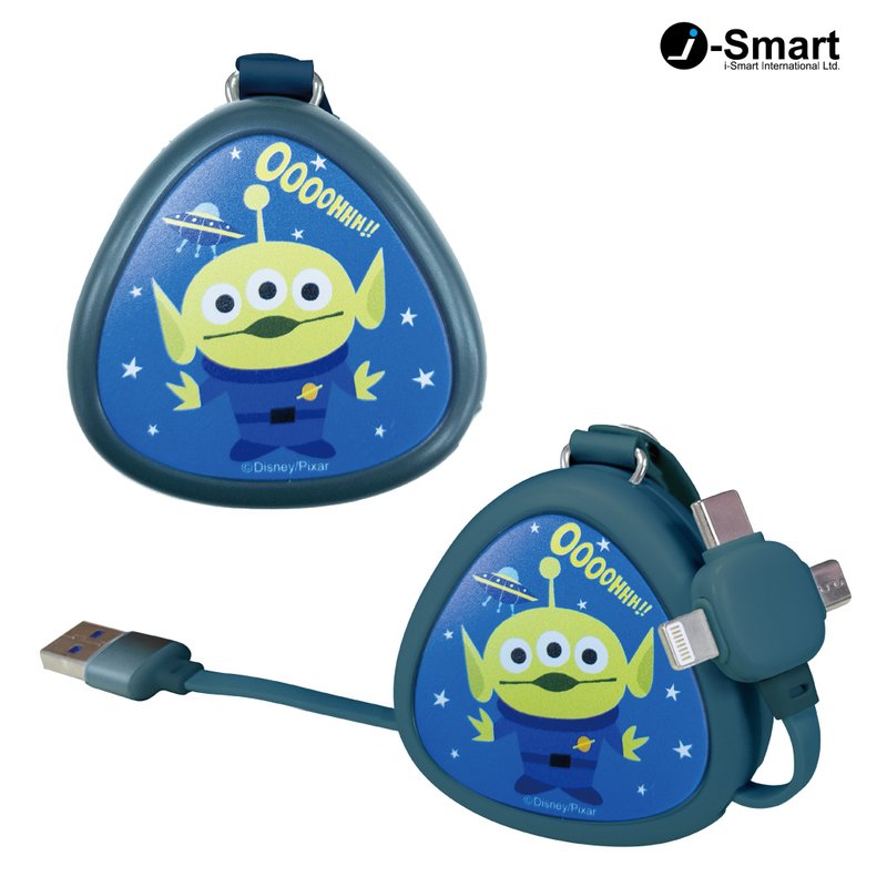 i-Smart-Disney-3in1 Charging Cable(66W)-Alien - Chargers & Cables - Plastic Blue