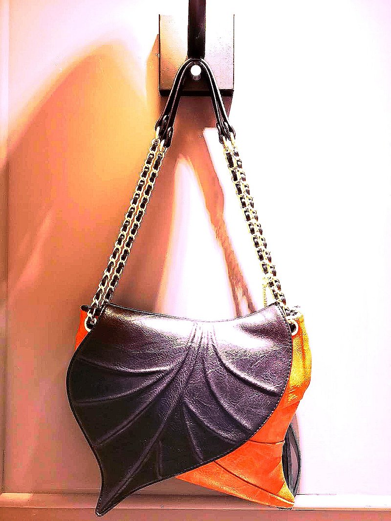 Leaf fashion woman bag - กระเป๋าแมสเซนเจอร์ - หนังเทียม สีนำ้ตาล
