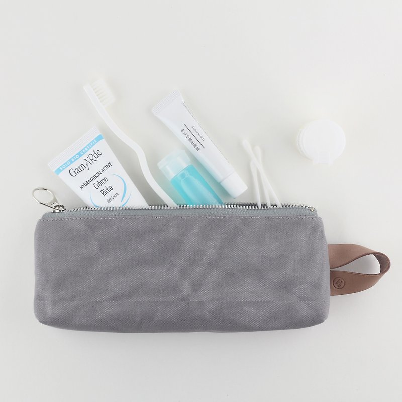 Storage bag / pencil case / cosmetic bag -- elephant gray - Pencil Cases - Other Materials Gray