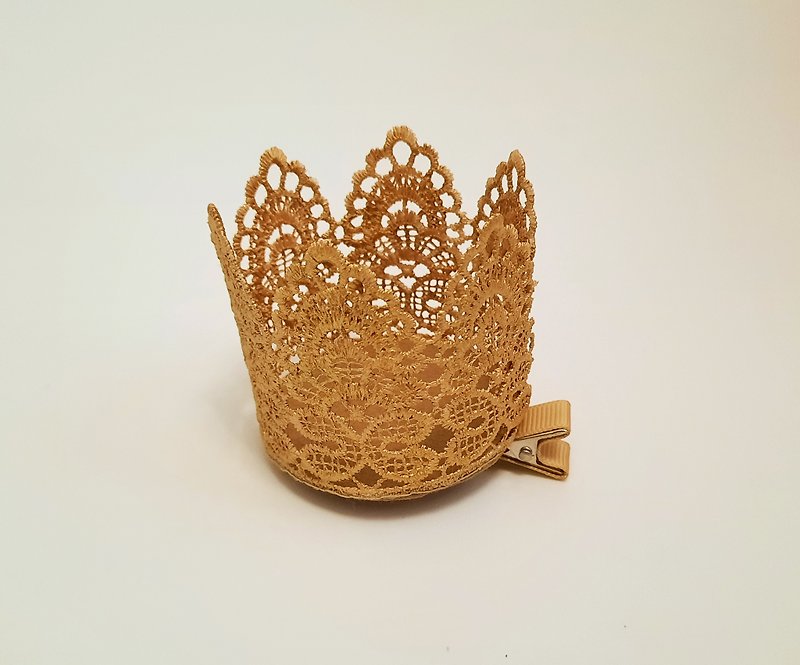 Lace gold crown hairpin