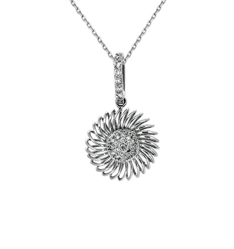 Diamond Pendant Natural South African Diamond 0.30 Carat 18K K750 Comes with 925 Silver Diamond Necklace - Necklaces - Diamond 