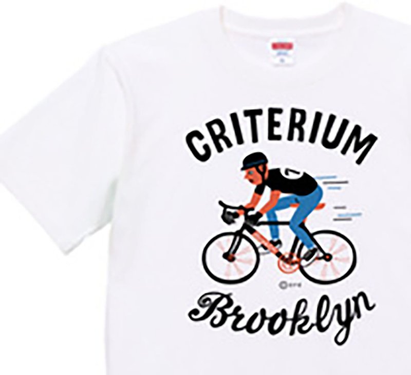 ブルックリン・自転車レース　 S〜XL Tシャツ【受注生産品】 - 帽T/大學T - 棉．麻 灰色
