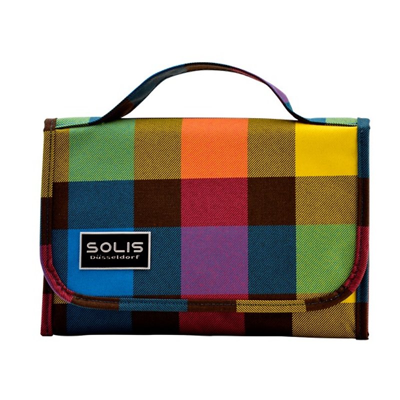 SOLISモザイクシリーズ│ボタン収納パスポートバッグ│モダンピンク - パスポートケース - ポリエステル 