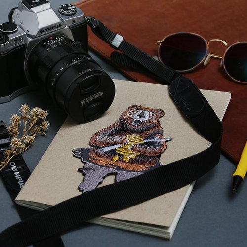 VECTOR BEAR SET Embroidered Patch Design