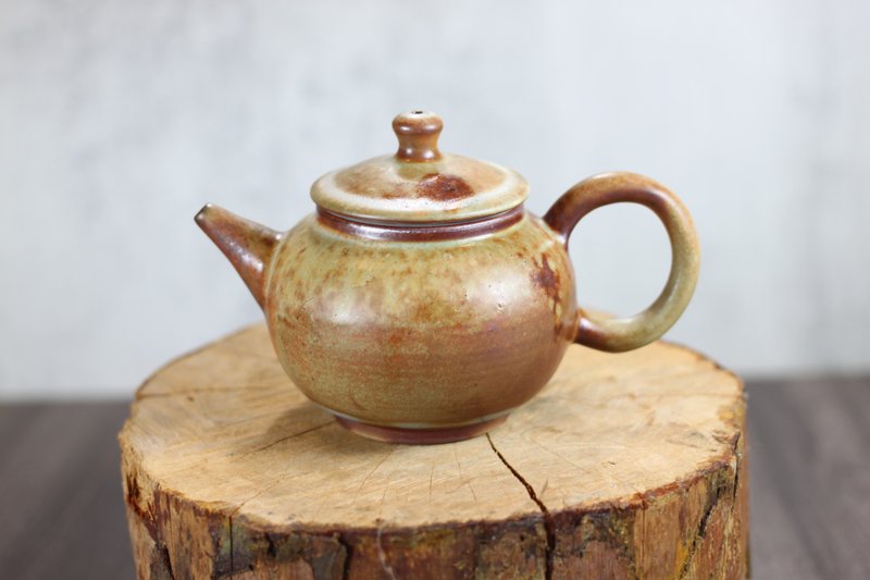 【送禮好物】柴燒茶壺 手工茶壺 鶯歌陶藝名家葉敏祥手工作品 - 茶壺/茶杯/茶具 - 瓷 
