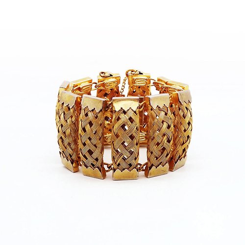 panic-art-market 60s USA vintage gold braided bracelet