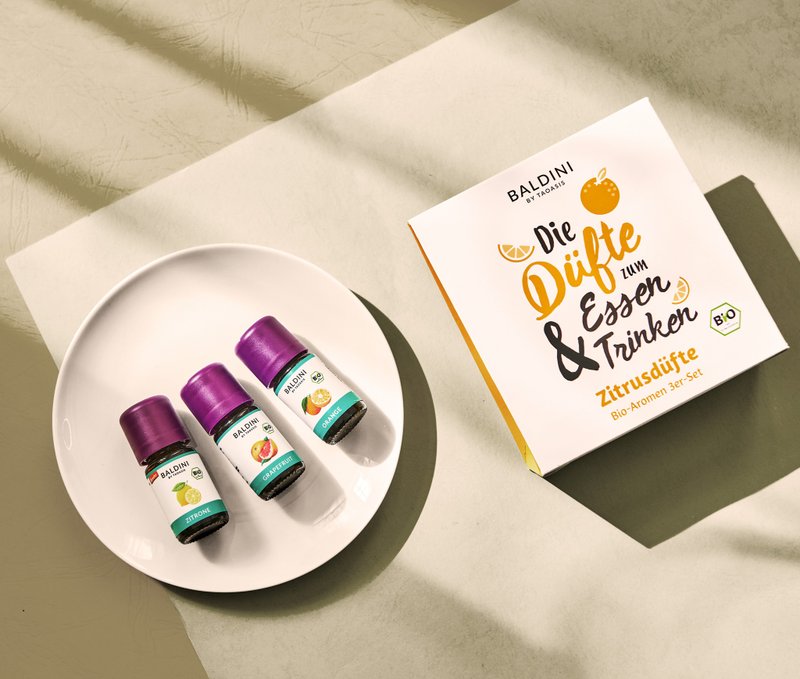 BALDINI Citrus 3-Piece Organic Essential Oil Set Die Düfte zum Essen und Trin - น้ำหอม - แก้ว 