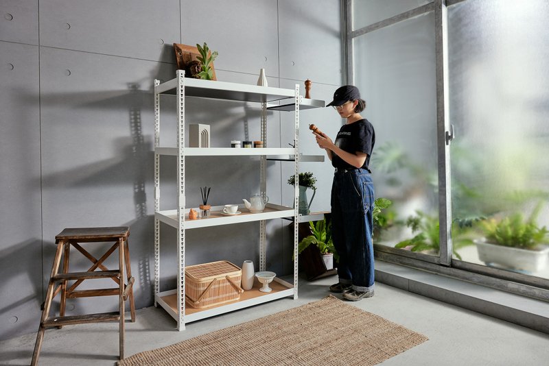 Made in Taiwan/Umi/Angle Steel/Angle Steel Display Display Rack Iron Frame Shelves - Other Furniture - Other Materials White