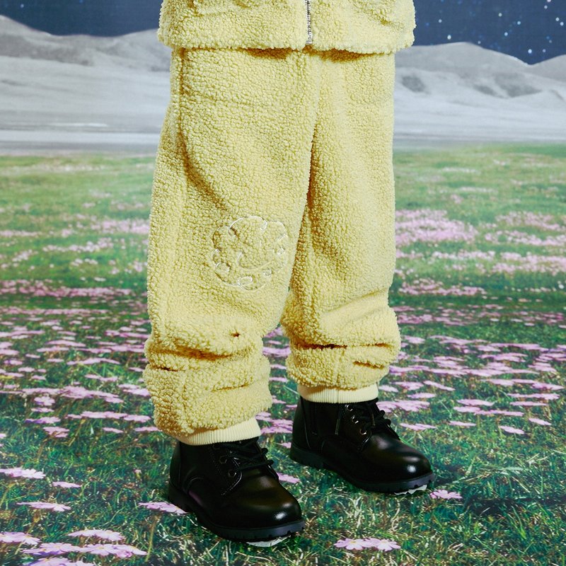 Charming fleece pants yellow - กางเกง - ผ้าฝ้าย/ผ้าลินิน สีเหลือง
