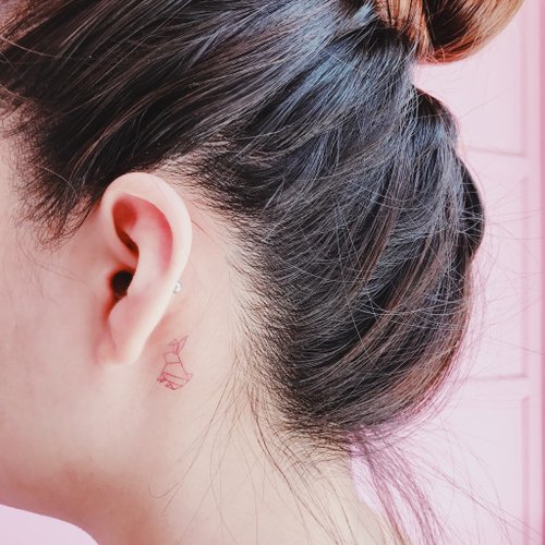 My dear Tattoo | 彩色幾何動物 | 2入紋身貼紙 刺青貼紙 手繪刺青 北極熊 熊貓