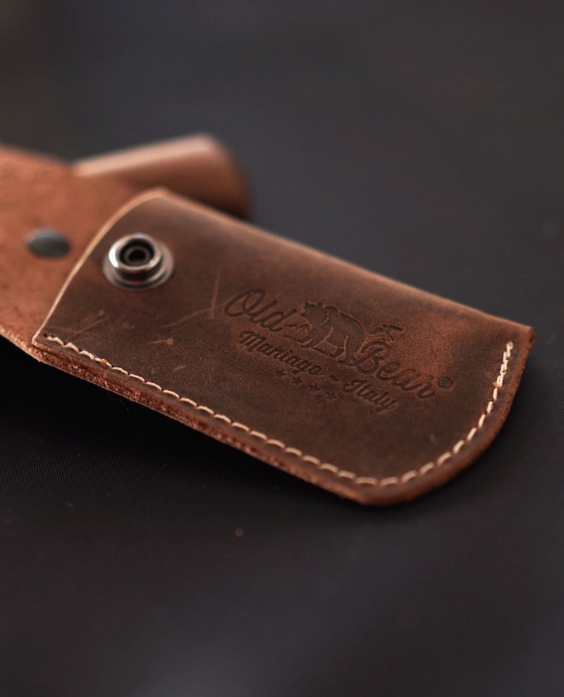 Antonini Old Bear Leather Sheaths Jackknife Holsters - ชุดเดินป่า - หนังเทียม สีนำ้ตาล