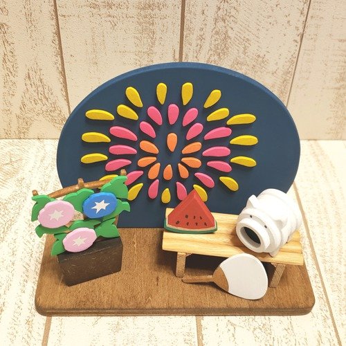 受注制作 花火と朝顔の置物 - ショップ TAKA'Z 置物 - Pinkoi