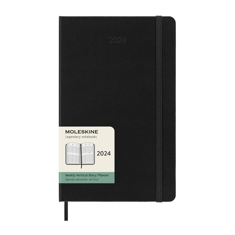 _勿上架__勿上架_MOLESKINE 2024 直式週記 12M 硬殼 L 型 黑 燙 - 筆記本/手帳 - 紙 黑色