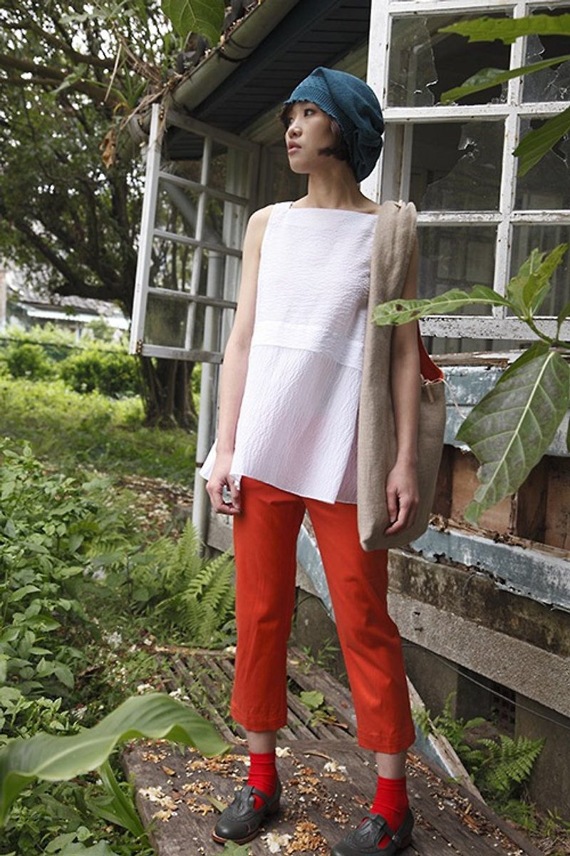 And - multi-level - Sleeveless shirt_online sale - เสื้อผู้หญิง - ผ้าฝ้าย/ผ้าลินิน ขาว