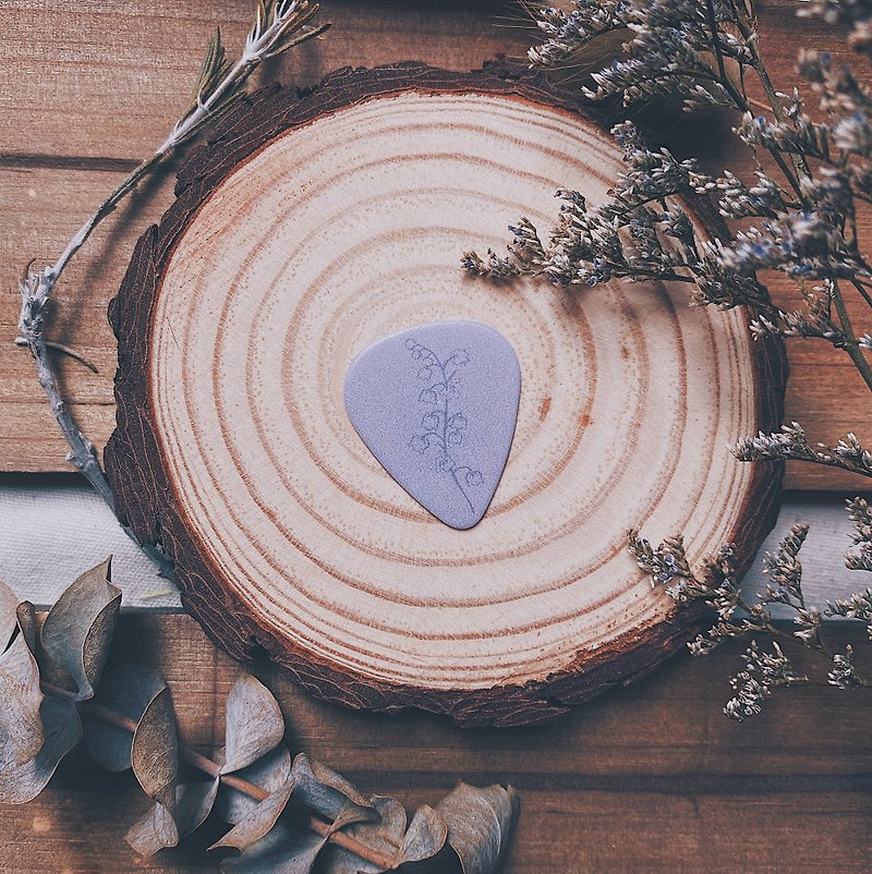 Double-sided ink-printed hand-painted guitar picks [Bluebells]