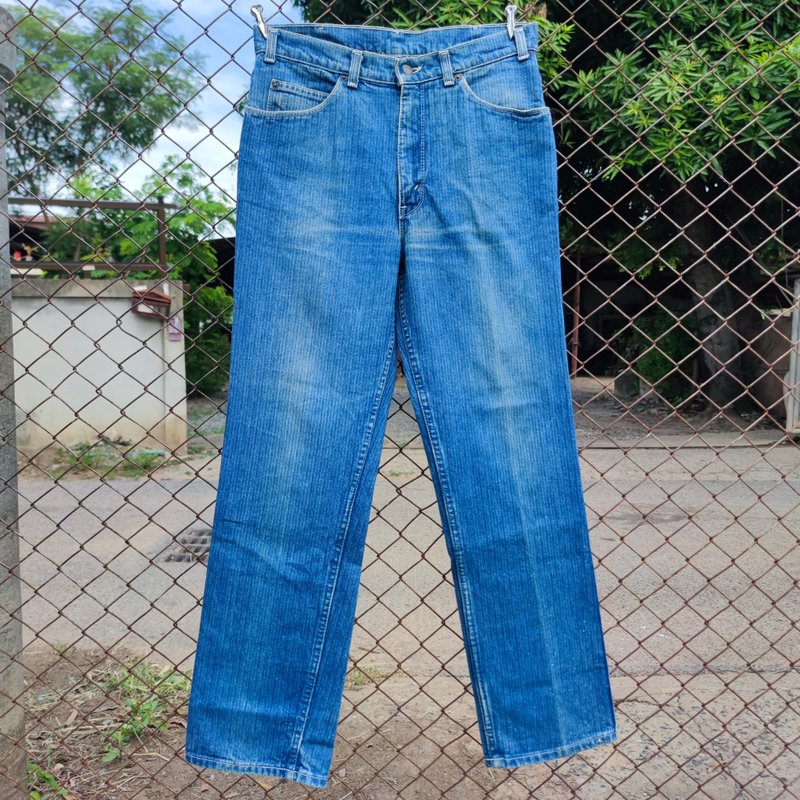 Vintage 70s Levi's Movin On Haringbone Twill Blue Denim Jeans  Made in USA - กางเกงขายาว - ผ้าฝ้าย/ผ้าลินิน สีน้ำเงิน