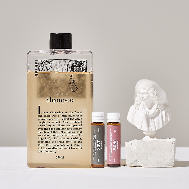 PIBU PIBU Head Odor Breakup Hair Bath Set (For moisturizing/damaged frizz or dry and long hair) - Shampoos - Essential Oils Transparent
