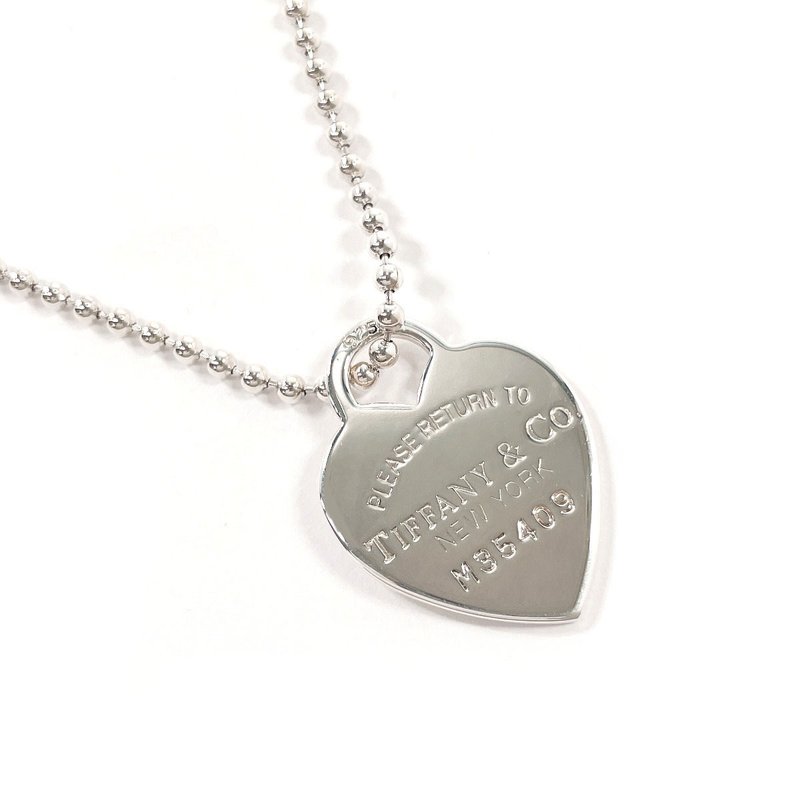 【日本直送 中古美品】ティファニー TIFFANY&Co. ネックレス ハート タグ リターントゥ ボールチェーン シルバー925 新品仕上げ済み - 項鍊 - 純銀 銀色