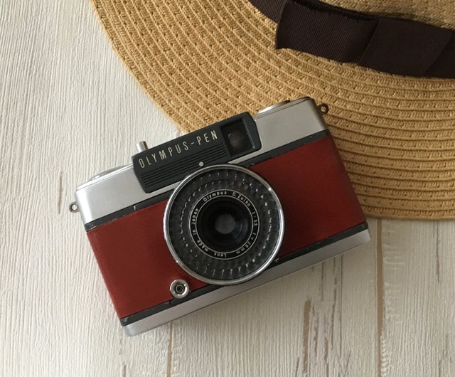 Olympus PEN EE-2 Film Camera with reddish brown color genuine